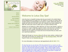 Tablet Screenshot of lotusdayspa.ca